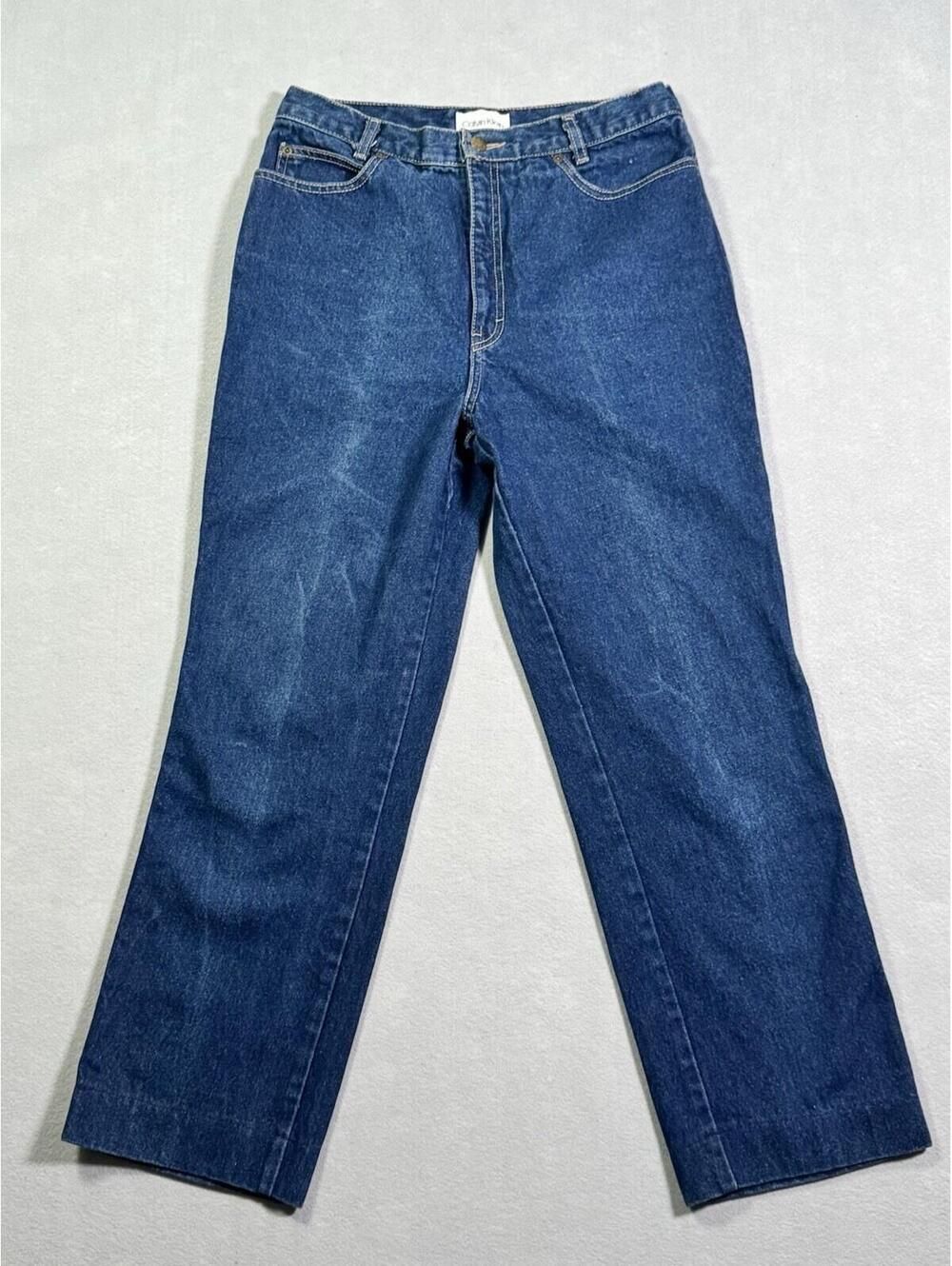 Vintage 80s Calvin Klein High Waisted Jeans Made in USA Size 14 Omega Pocket